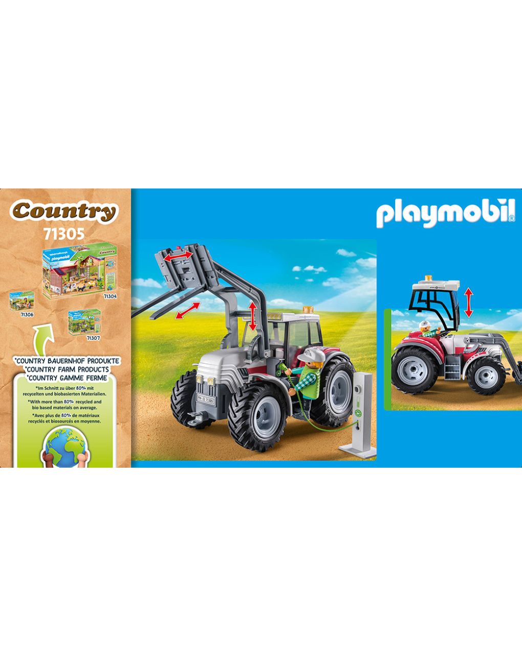 Playmobil country ηλεκτρικό τρακτέρ 71305 - Playmobil Country
