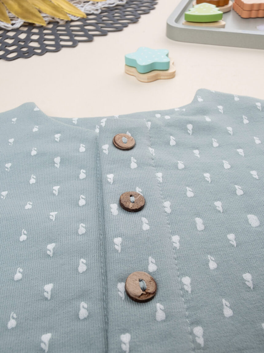 βρεφική ζακέτα πράσινη με λουλούδια για κορίτσι - Prénatal