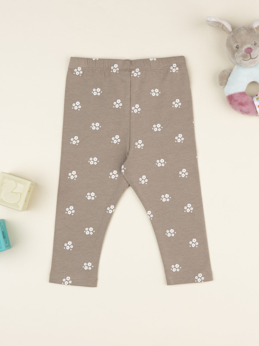 βρεφικό κολάν καφέ με λουλούδια για κορίτσι - Prénatal