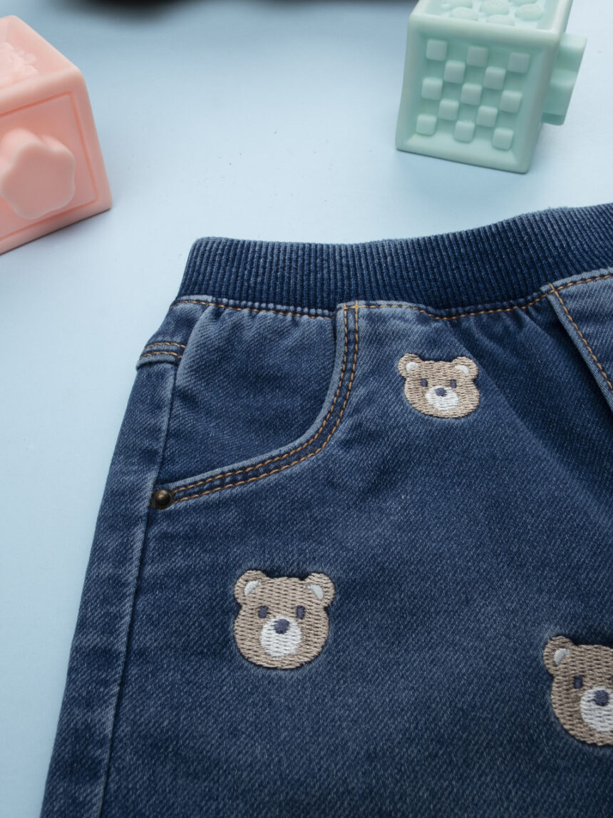 βρεφικό τζιν παντελόνι με αρκουδάκια για αγόρι - Prénatal