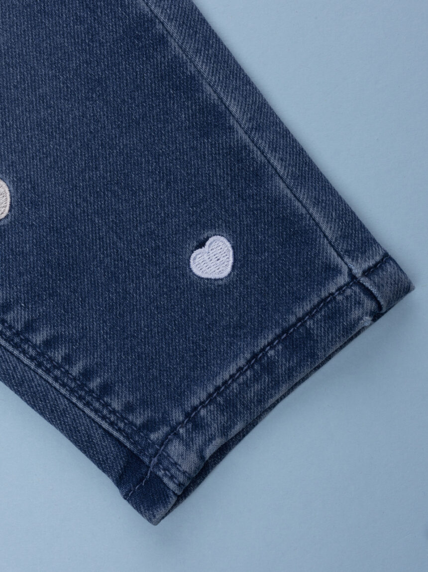 βρεφικό τζιν παντελόνι μπλε με καρδούλες για κορίτσι - Prénatal