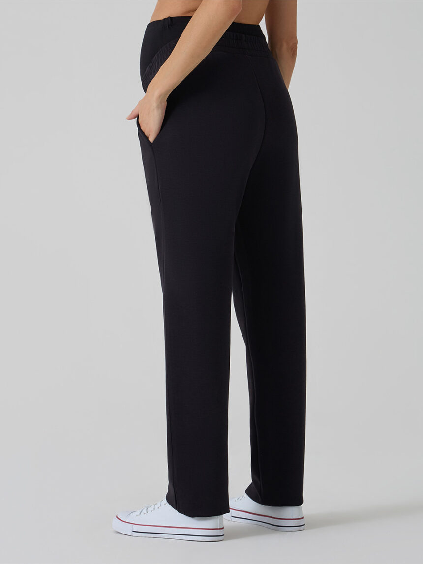 γυναικείο παντελόνι φούτερ εγκυμοσύνης μαύρο - Prénatal