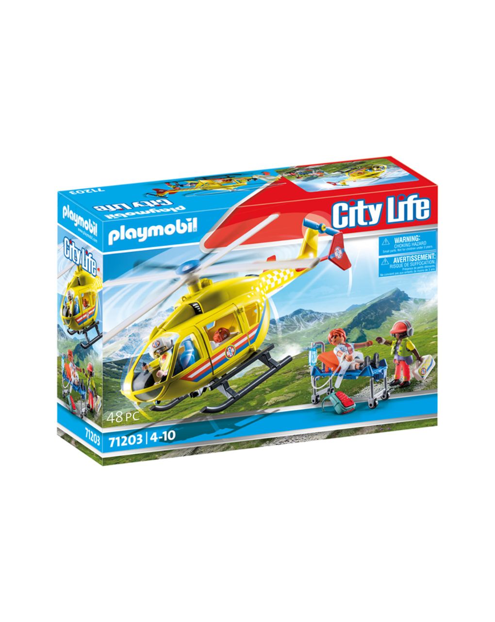 Playmobil city life ελικόπτερο πρώτων βοηθειών 71203
