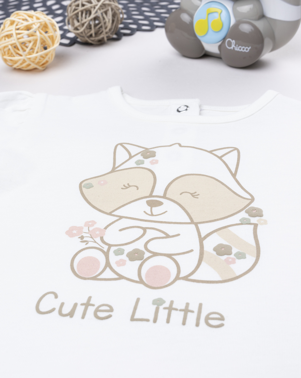 βρεφική μπλούζα λευκή cute little για κορίτσι - Prénatal