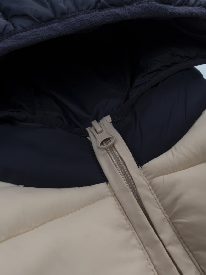 παιδικό αμάνικο μπουφάν puffer κρεμ dino για αγόρι - Prénatal