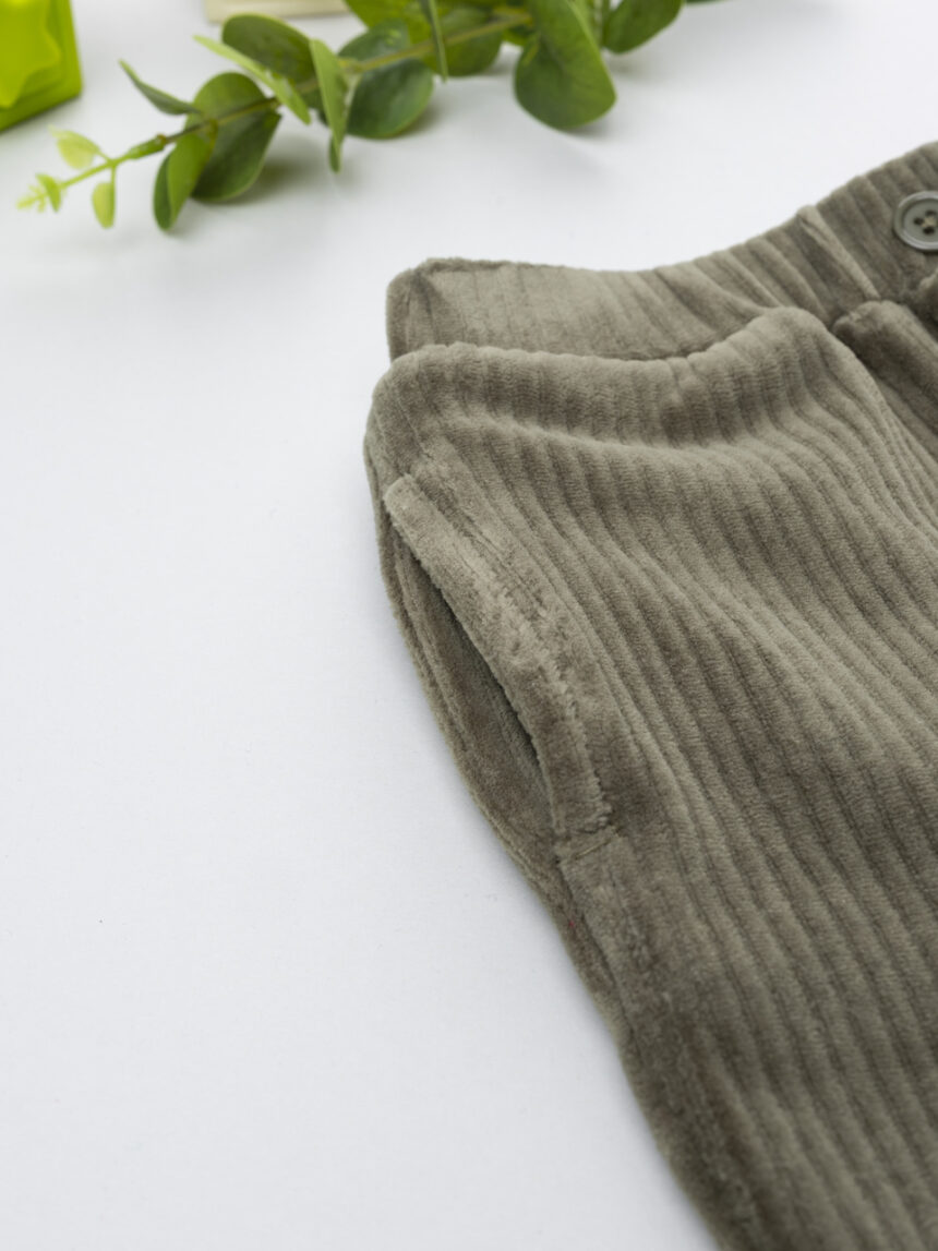 βρεφικό παντελόνι βελουτέ πράσινο για αγόρι - Prénatal