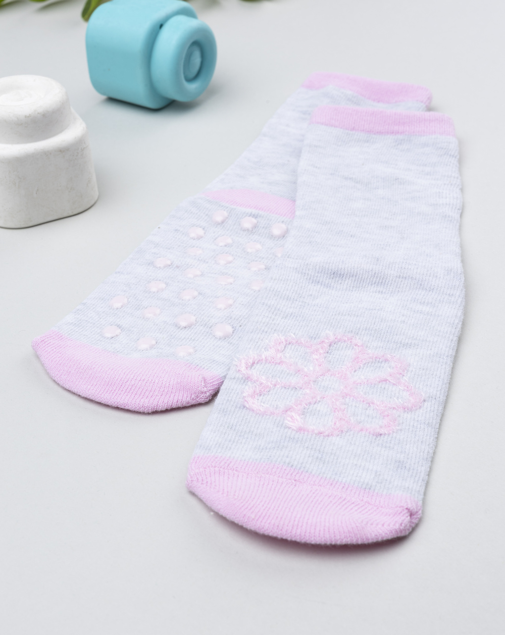 παιδικές αντιολισθητικές κάλτσες με μαργαρίτα για κορίτσι - Prénatal