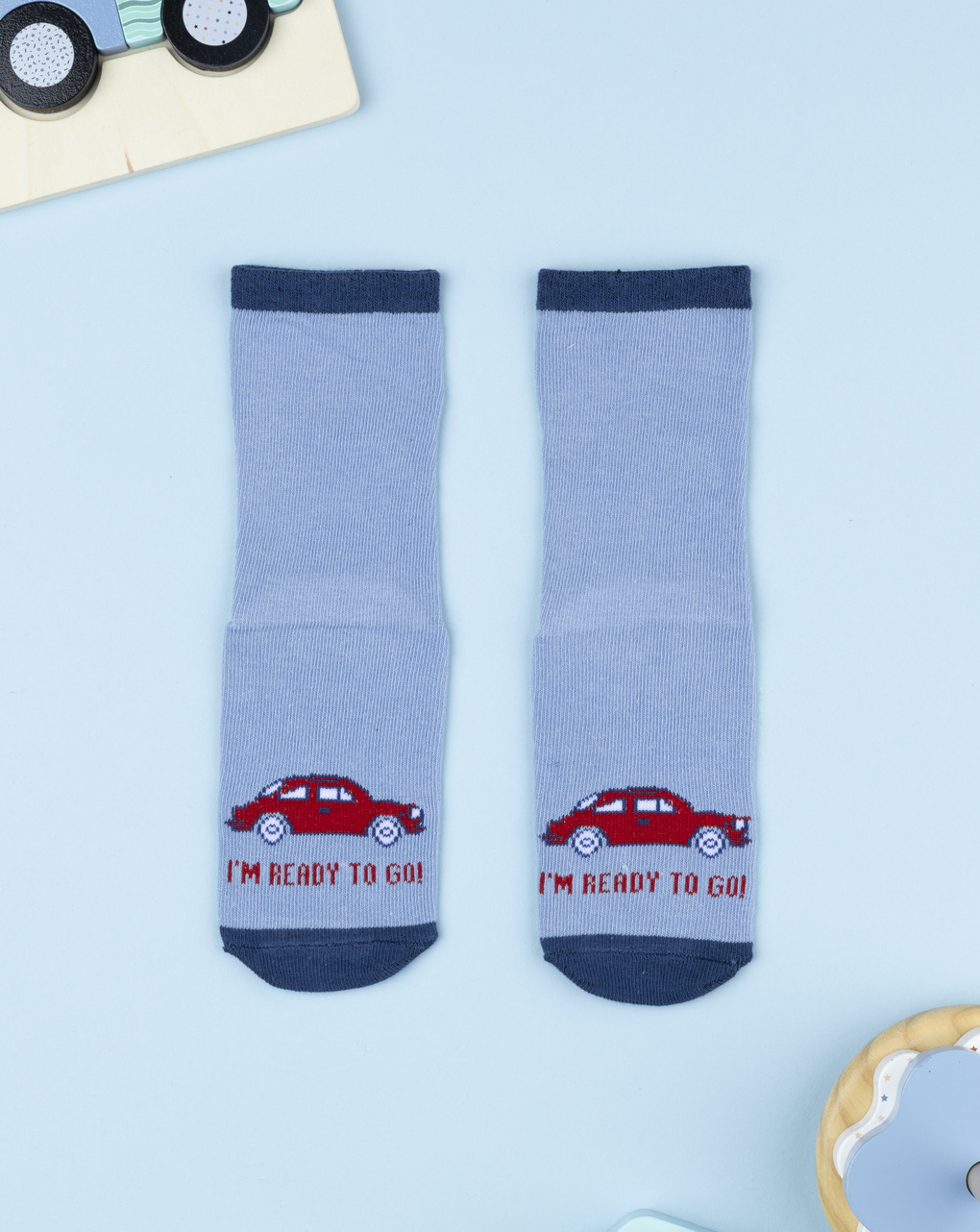 παιδικές αντιολισθητικές κάλτσες με αμάξι για αγόρι