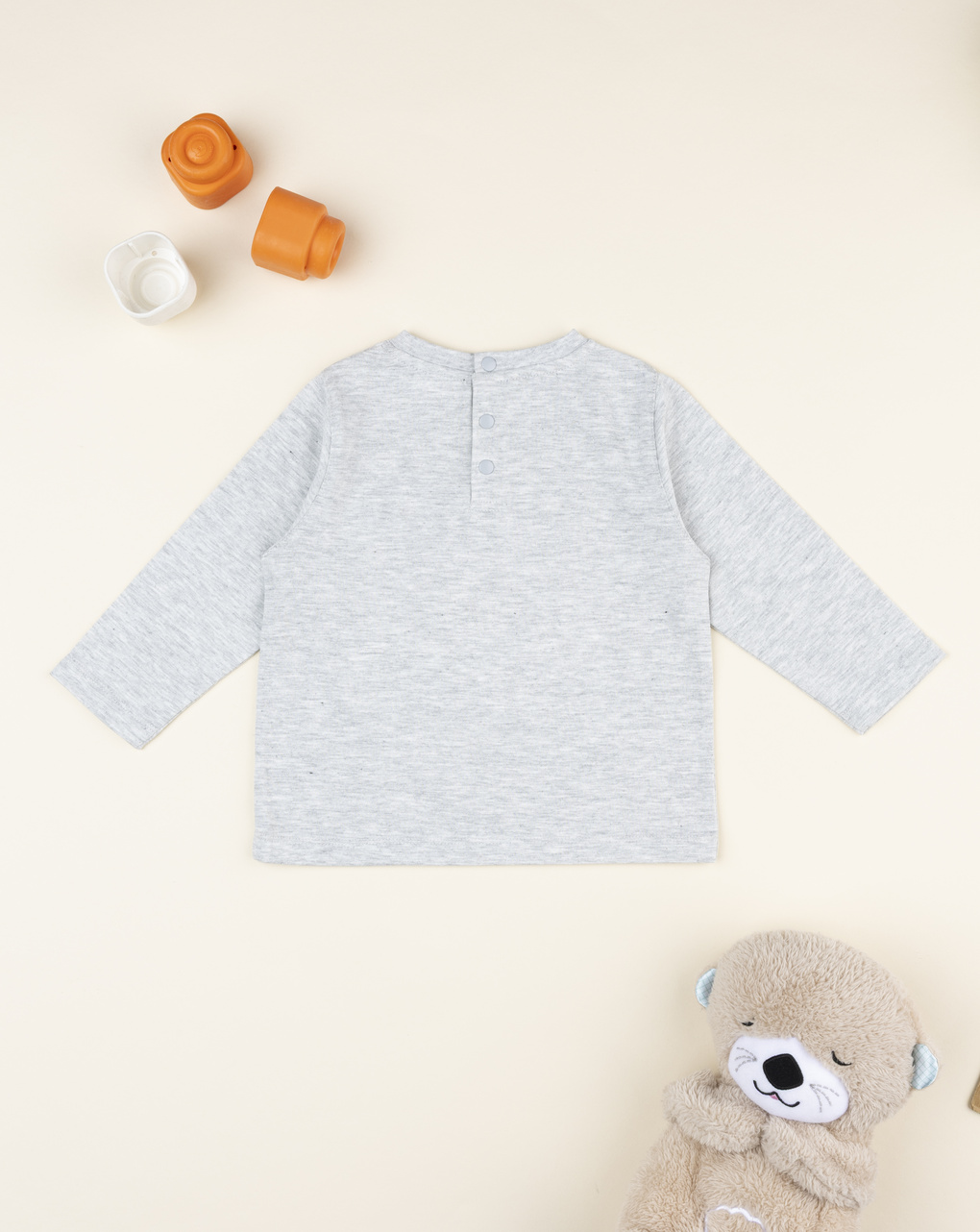 βρεφική μπλούζα γκρι little bear για αγόρι - Prénatal