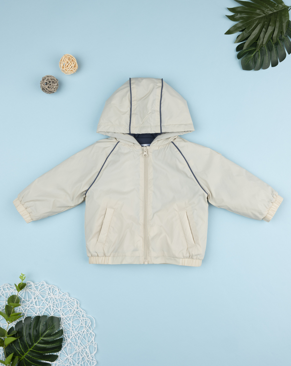 βρεφικό μπουφάν μπεζ για αγόρι