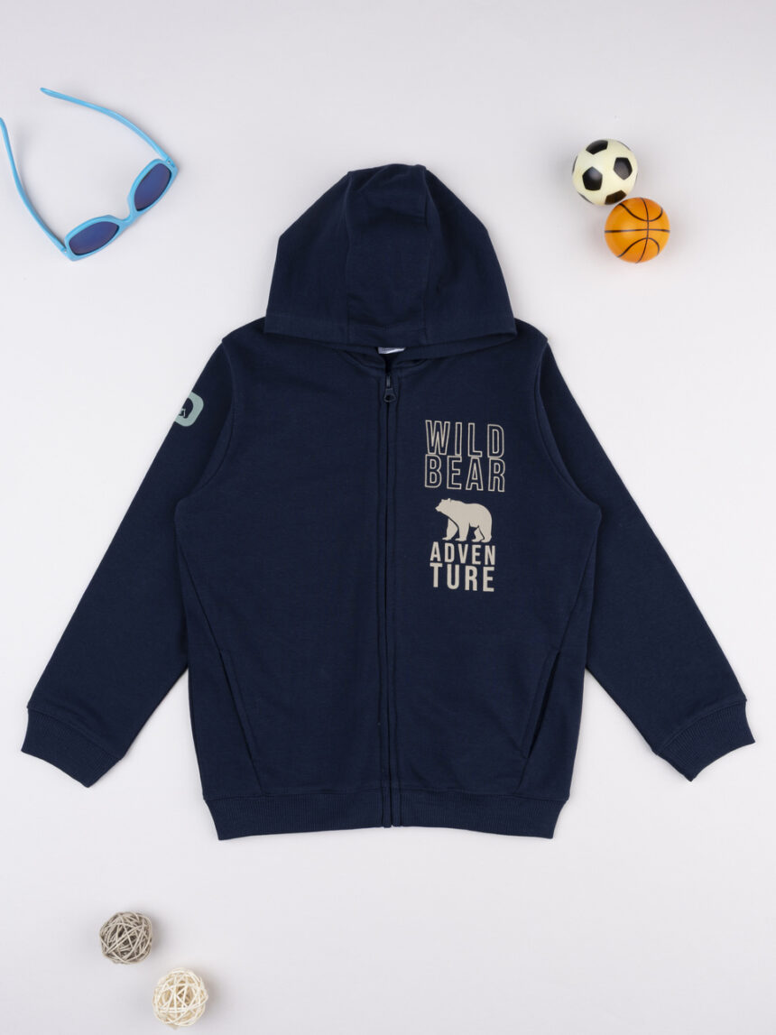 παιδική ζακέτα φούτερ μπλε bear για αγόρι - Prénatal