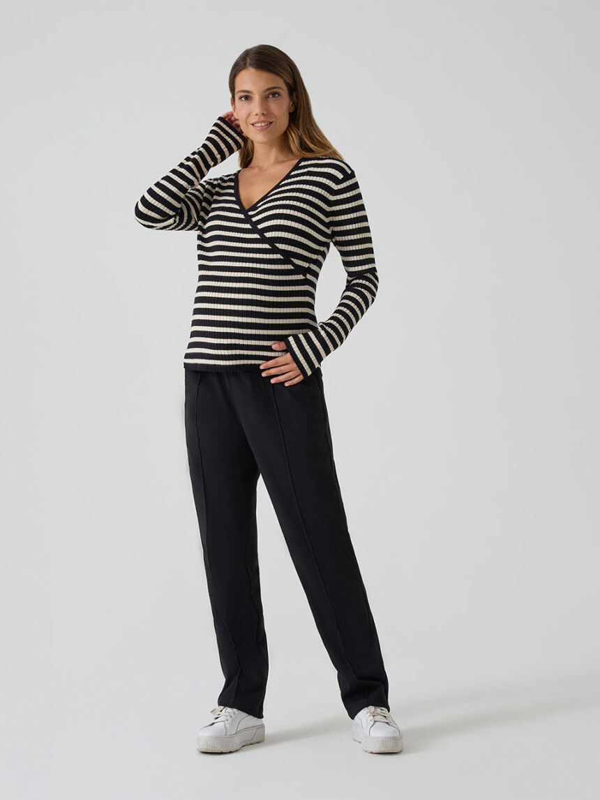 γυναικείο παντελόνι εγκυμοσύνης μαύρο - Prénatal