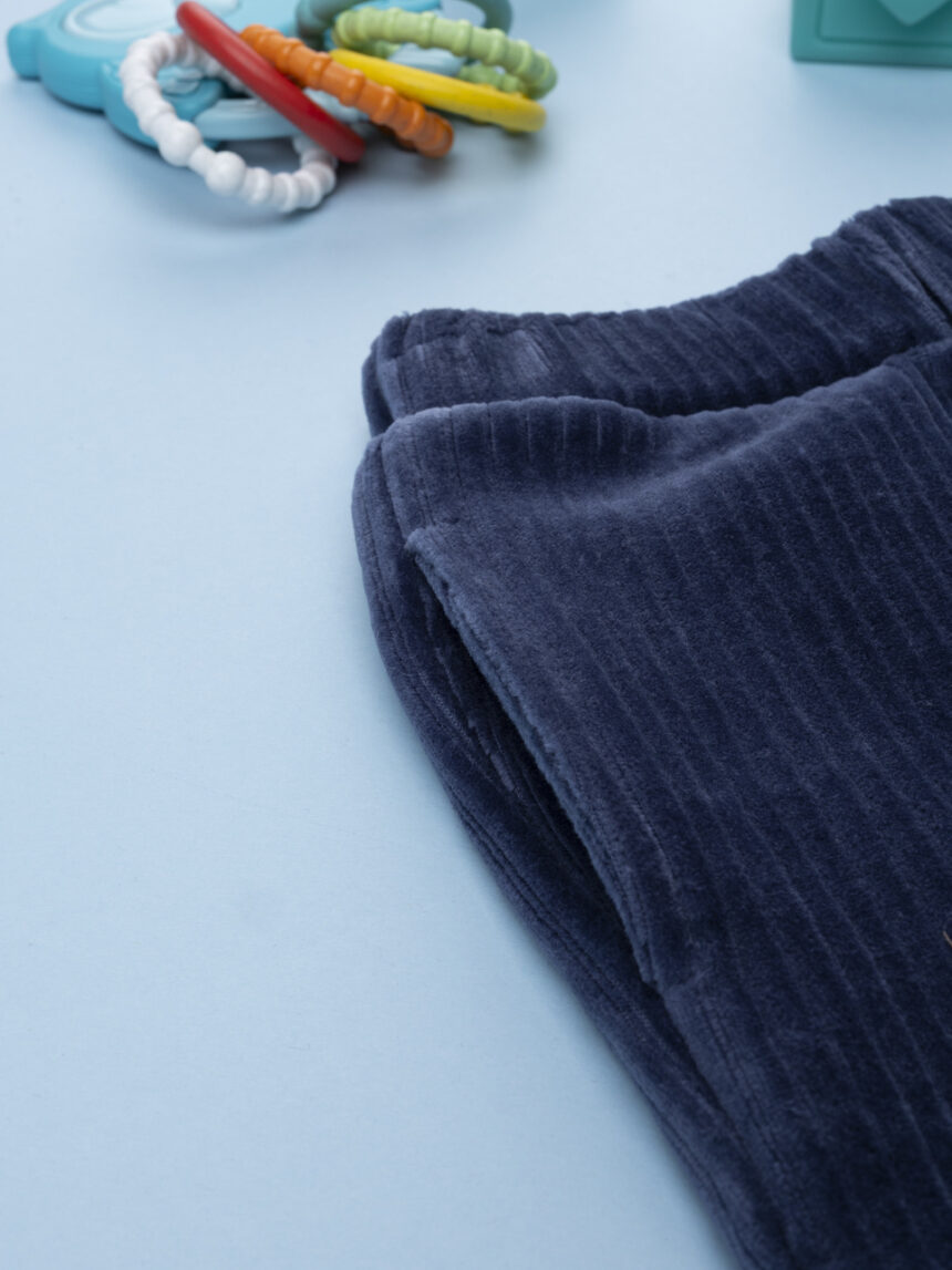 βρεφικό παντελόνι βελουτέ μπλε για αγόρι - Prénatal