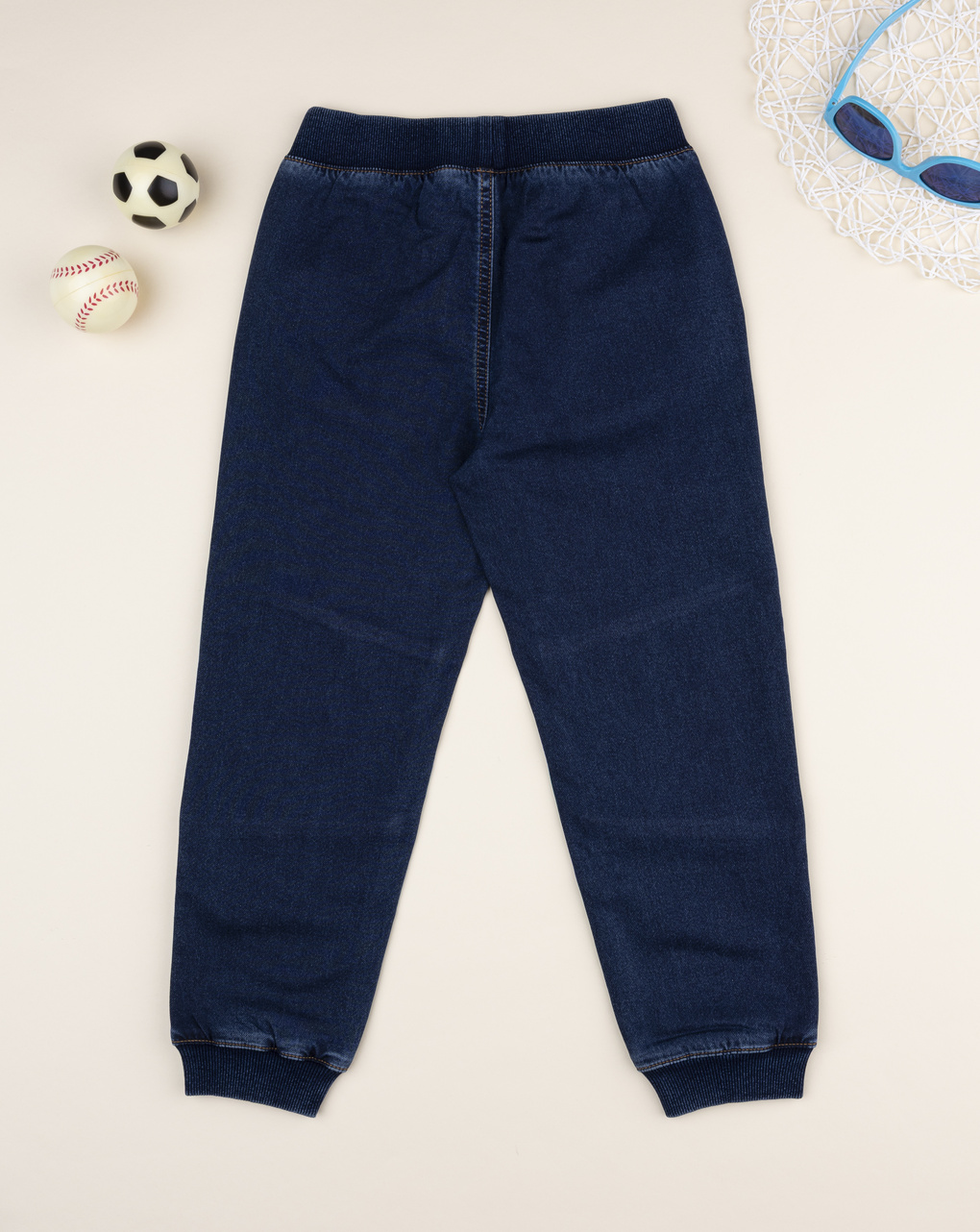 παιδικό τζιν παντελόνι μπλε με λάστιχο για αγόρι - Prénatal