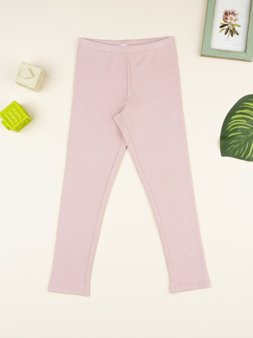 παιδικό κολάν ροζ ριμπ με καρδούλα για κορίτσι - Prénatal