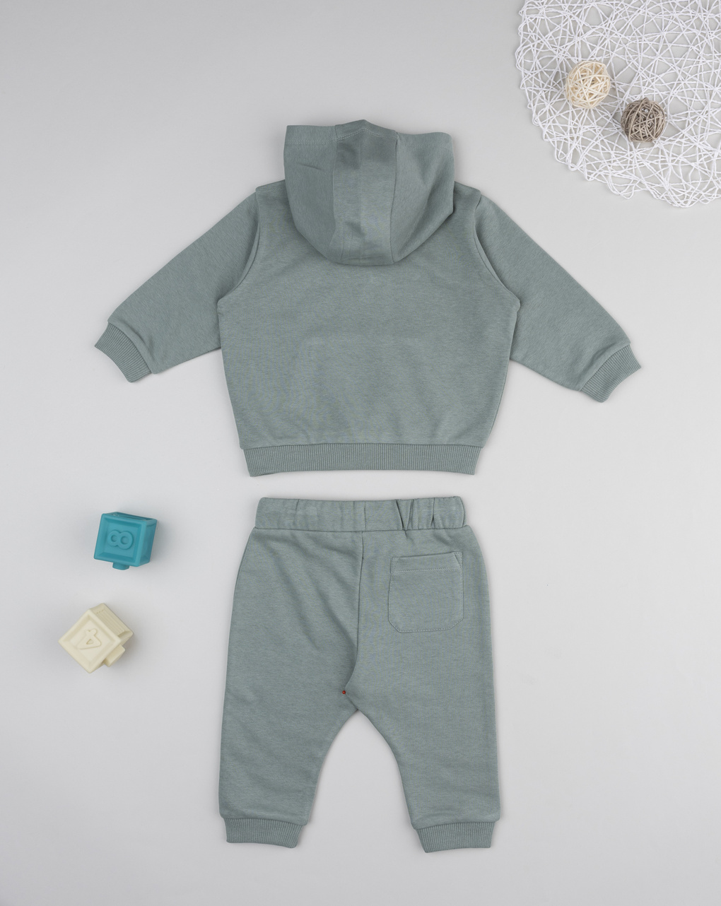 βρεφικό σετ φούτερ και φόρμα λαδί funny bear για αγόρι - Prénatal