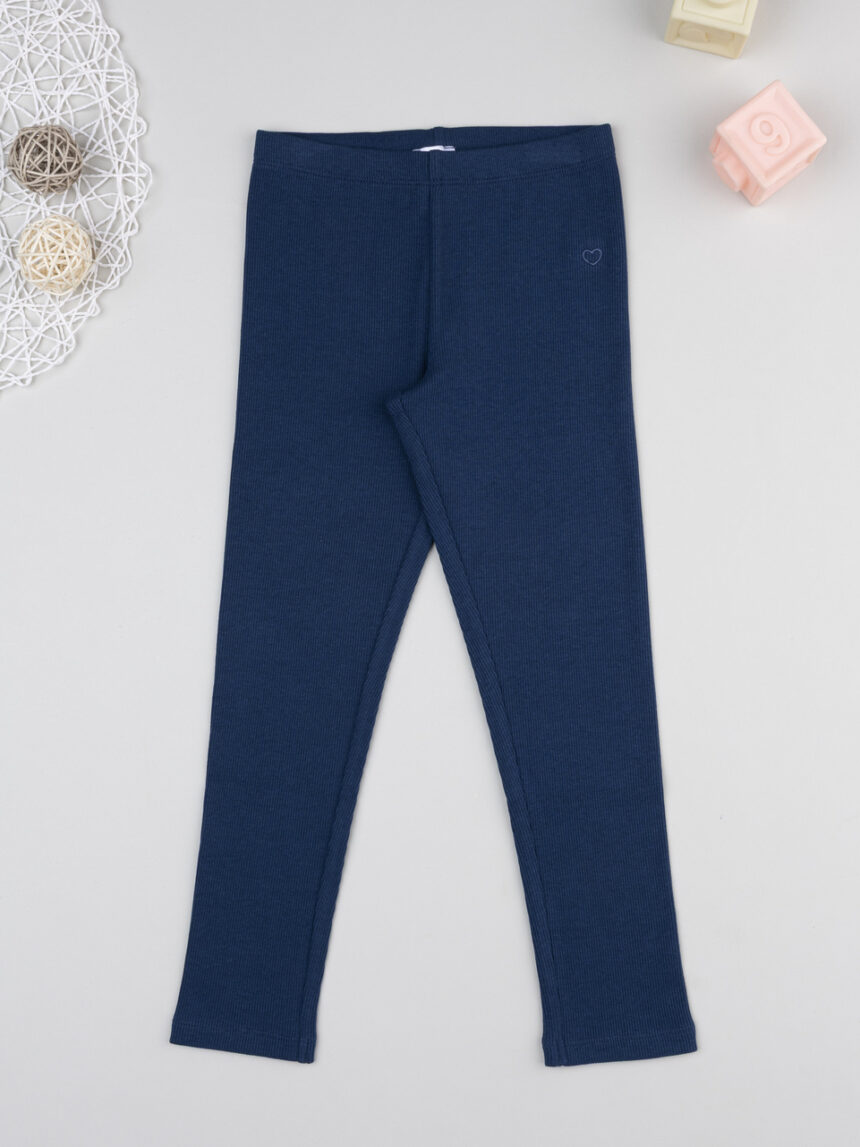 παιδικό κολάν μπλε ριμπ με καρδούλα για κορίτσι - Prénatal