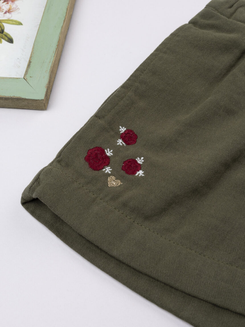 παιδικό σορτσάκι twill κυπαρισσί wood για κορίτσι - Prénatal