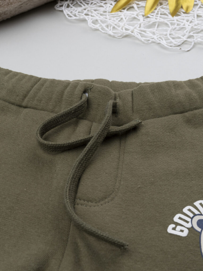 βρεφικό παντελόνι φόρμας χακί good player για αγόρι - Prénatal