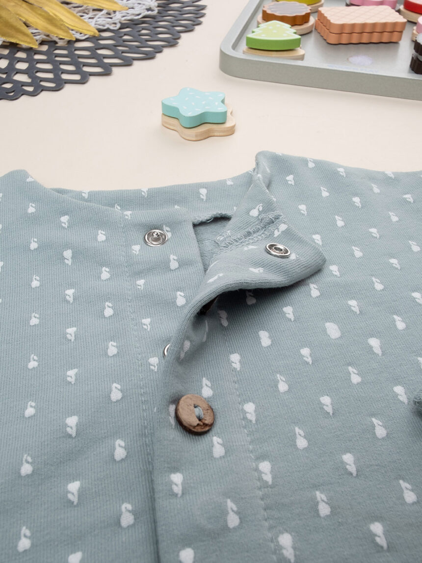 βρεφική ζακέτα πράσινη με λουλούδια για κορίτσι - Prénatal