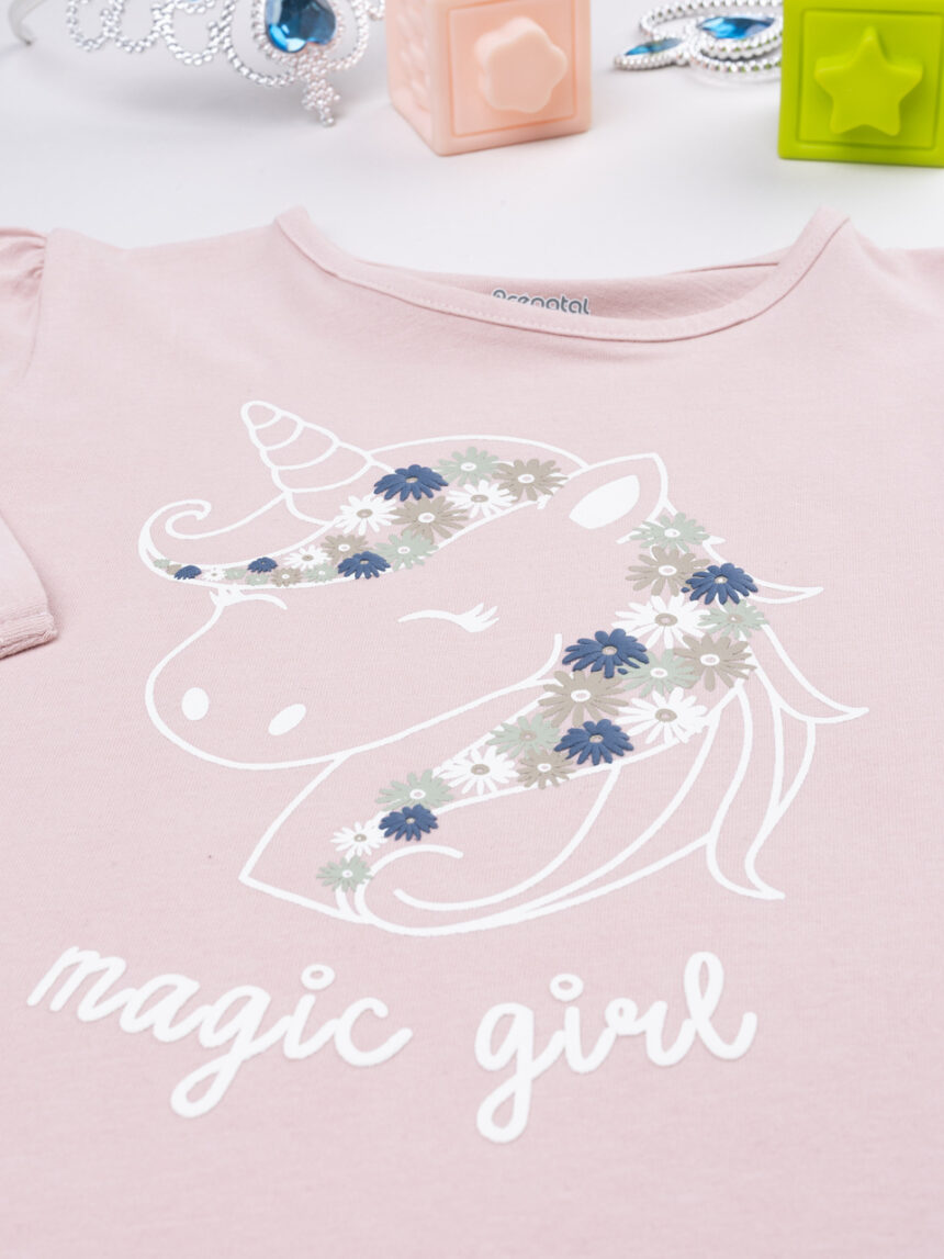 παιδική μπλούζα ροζ magic girl για κορίτσι - Prénatal