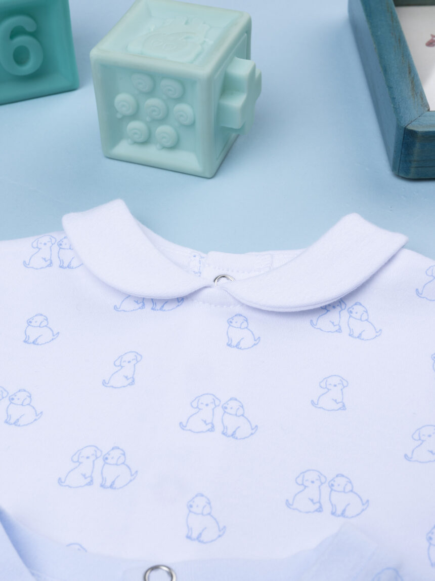 βρεφικά φορμάκια βαμβακερά με σκυλάκια πακέτο x2 για αγόρι - Prénatal