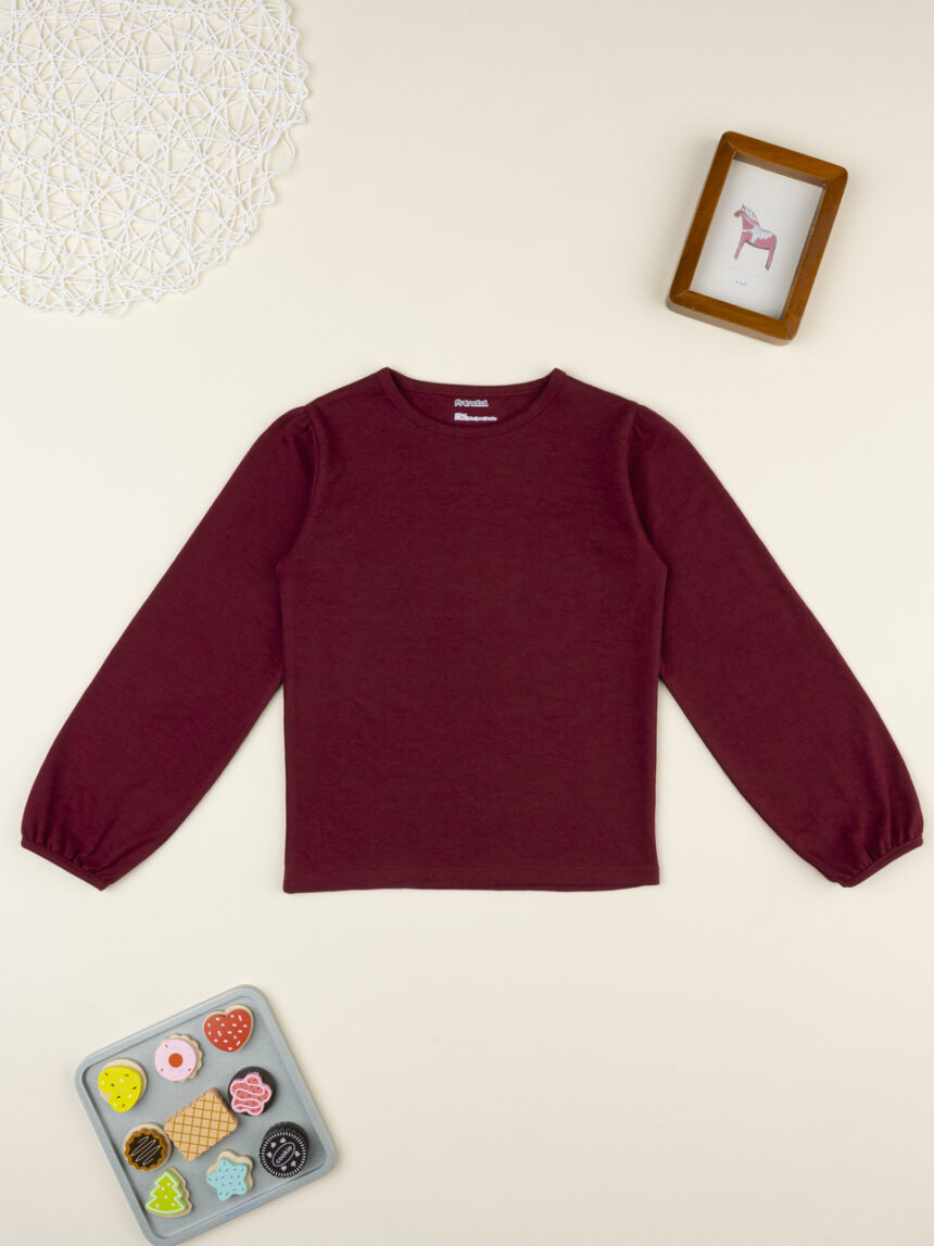 παιδική μπλούζα μπορντώ για κορίτσι - Prénatal