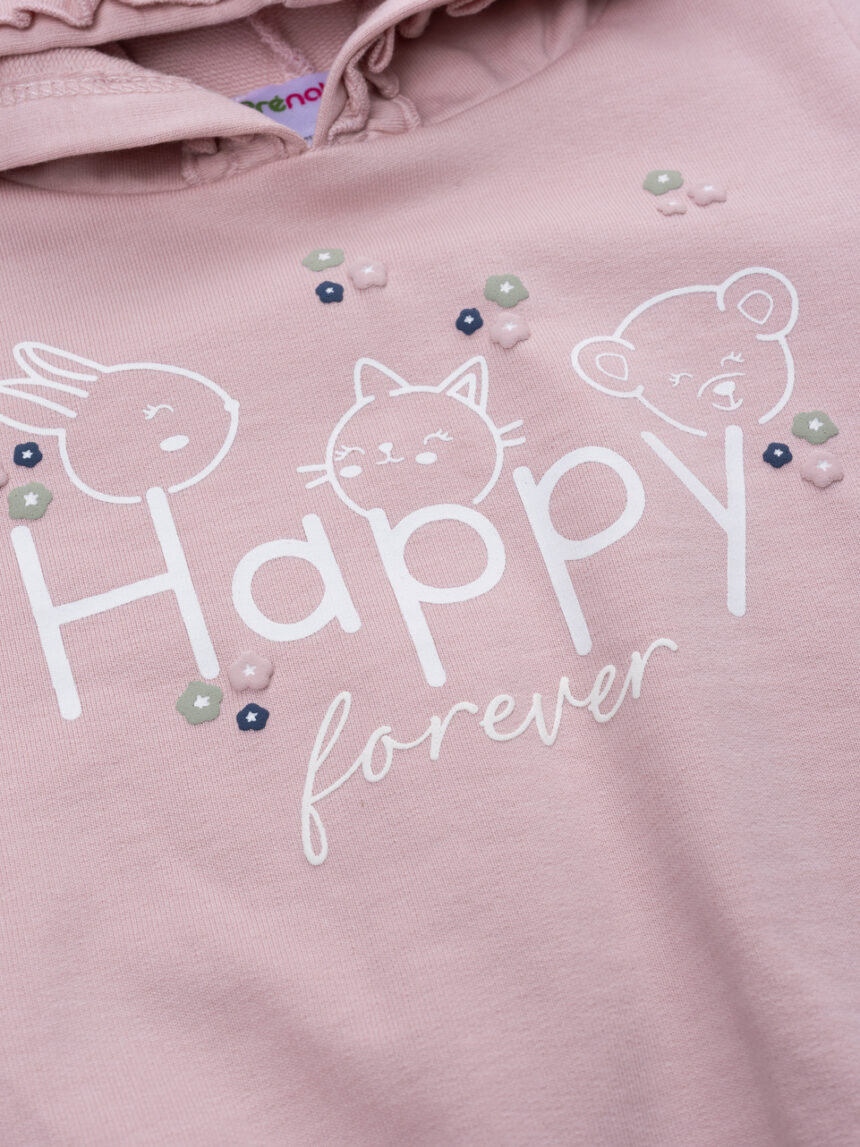 βρεφικό σετ φούτερ και φόρμα happy forever για κορίτσι - Prénatal