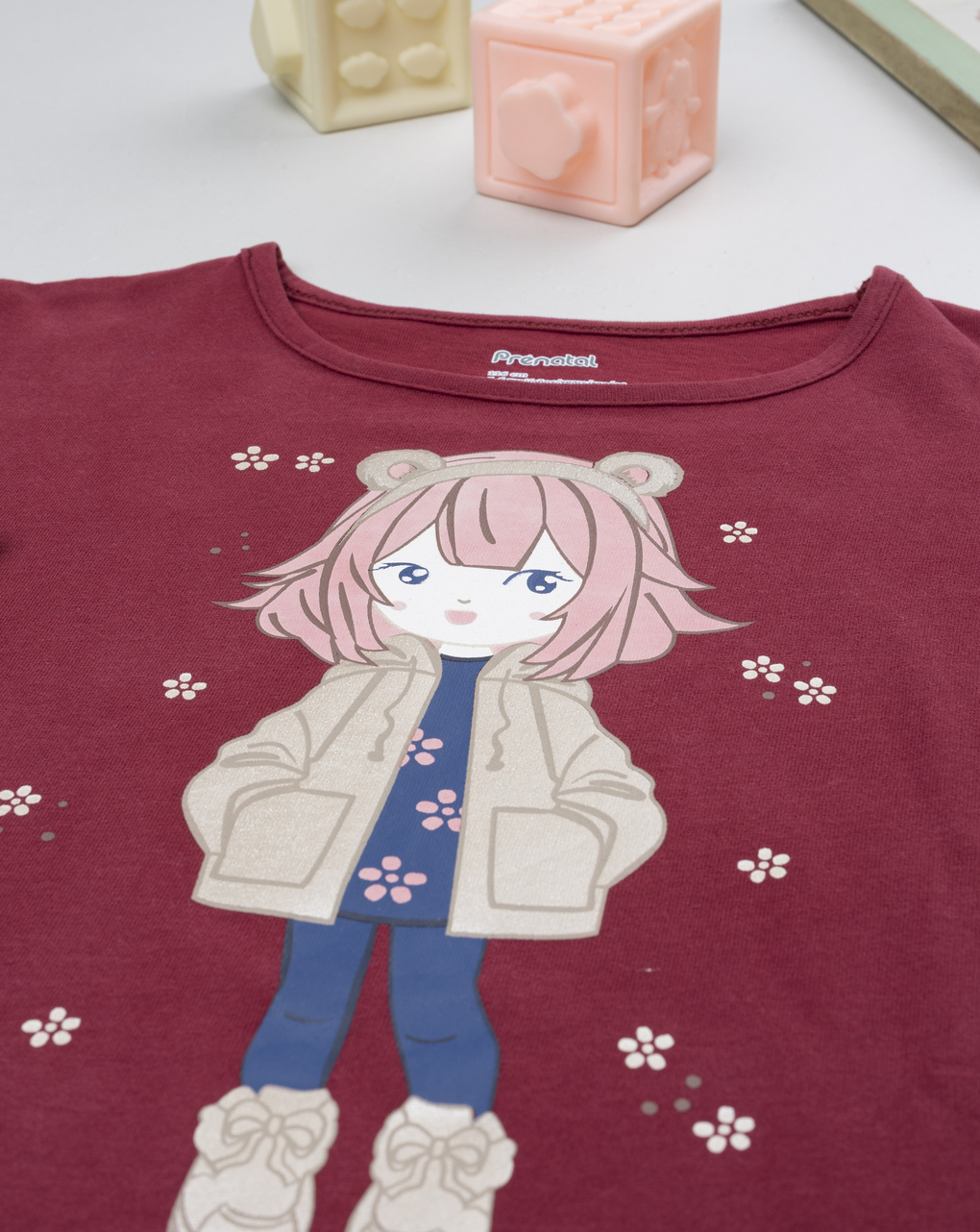 παιδική μπλούζα μπορντώ autumn για κορίτσι - Prénatal
