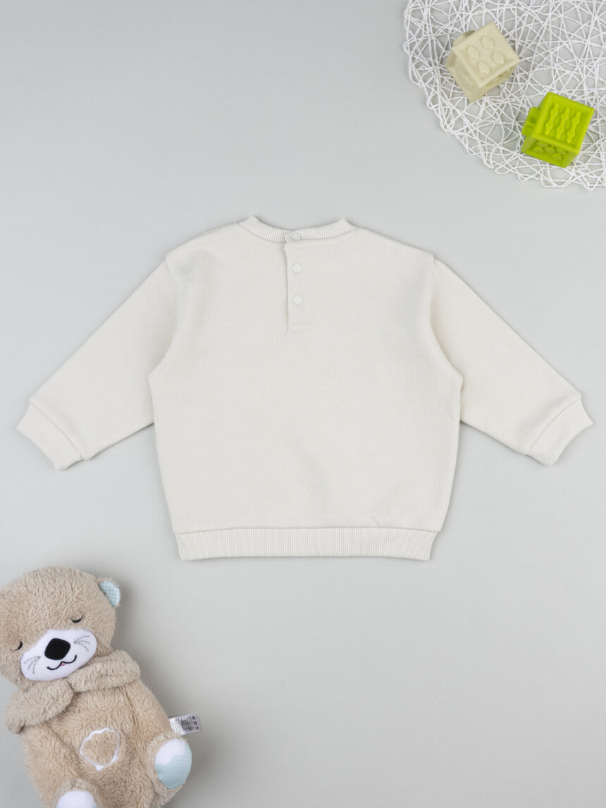 βρεφική μπλούζα φούτερ κρεμ rugby team για αγόρι - Prénatal