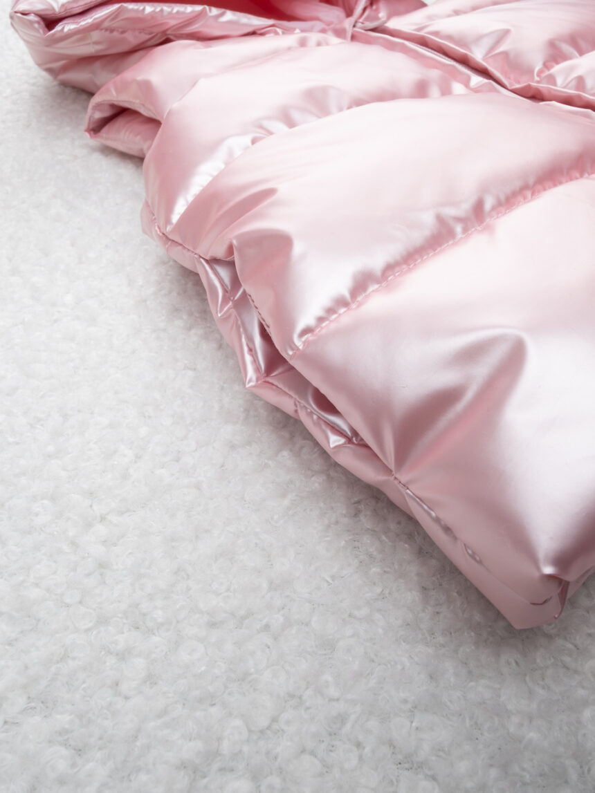 βρεφικό αμάνικο μπουφάν puffer ροζ metallic για κορίτσι - Prénatal