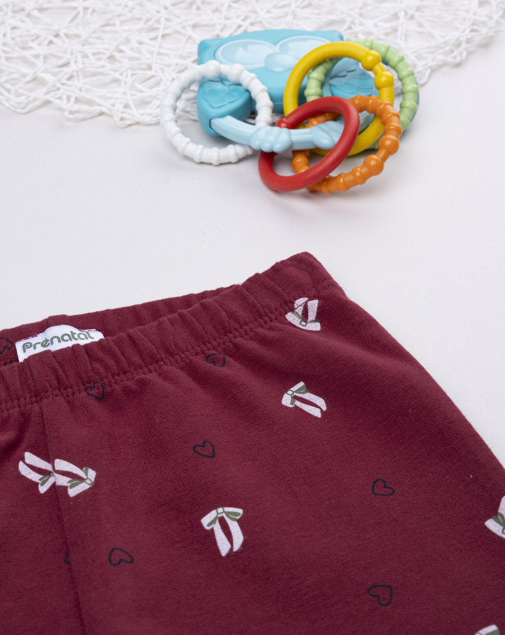 βρεφικό κολάν μπορντώ με φιογκάκια για κορίτσι - Prénatal