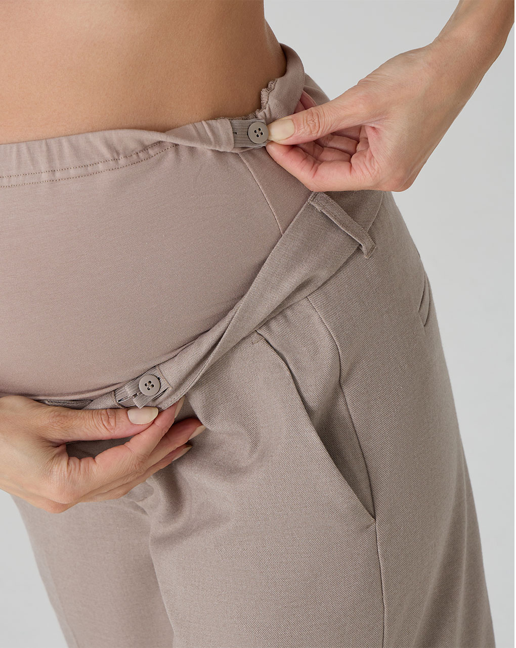 γυναικείο παντελόνι εγκυμοσύνης wide leg μπεζ - Prénatal