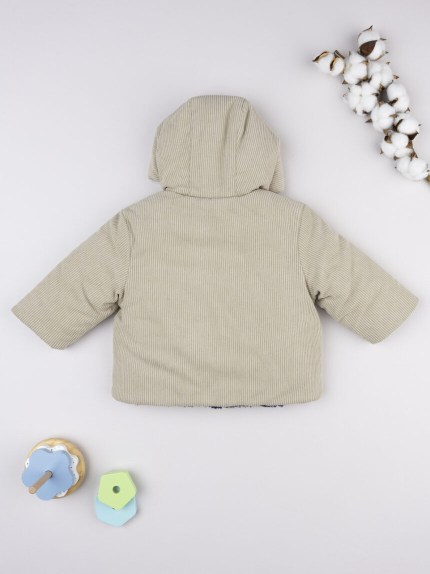 βρεφικό μπουφάν μπεζ/καρό για αγόρι - Prénatal