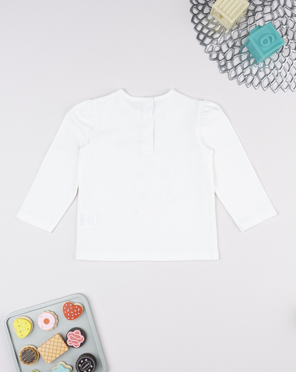 βρεφική μπλούζα λευκή cute cat για κορίτσι - Prénatal