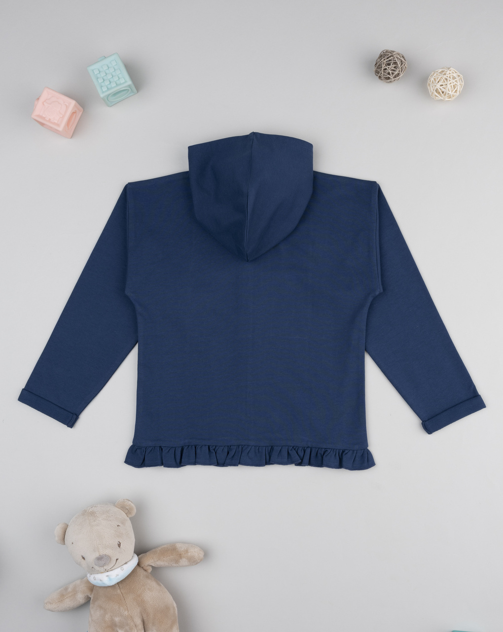 παιδική ζακέτα φούτερ μπλε με αρκουδάκι για κορίτσι - Prénatal