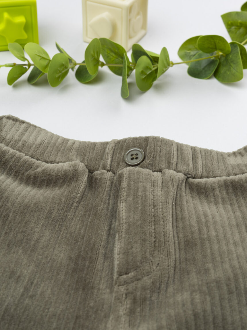 βρεφικό παντελόνι βελουτέ πράσινο για αγόρι - Prénatal