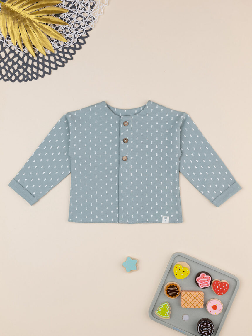 βρεφική ζακέτα πράσινη με λουλούδια για κορίτσι - Prénatal