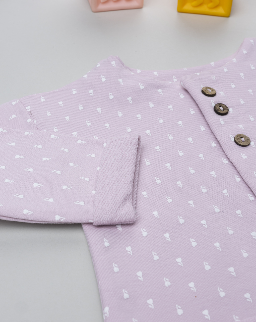 βρεφική ζακέτα ροζ με λουλούδια για κορίτσι - Prénatal