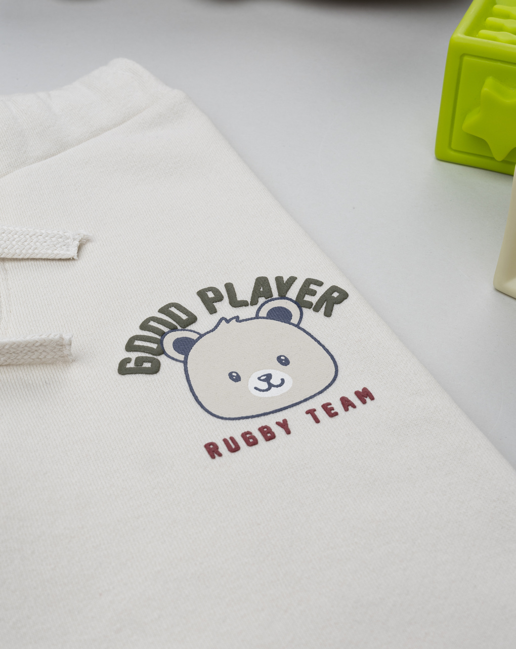 βρεφικό παντελόνι φόρμας κρεμ good player για αγόρι - Prénatal