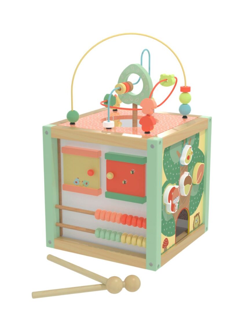Wood ’n play maxi ξύλινος κύβος δραστηριοτήτων 18m+ - Wood'N Play