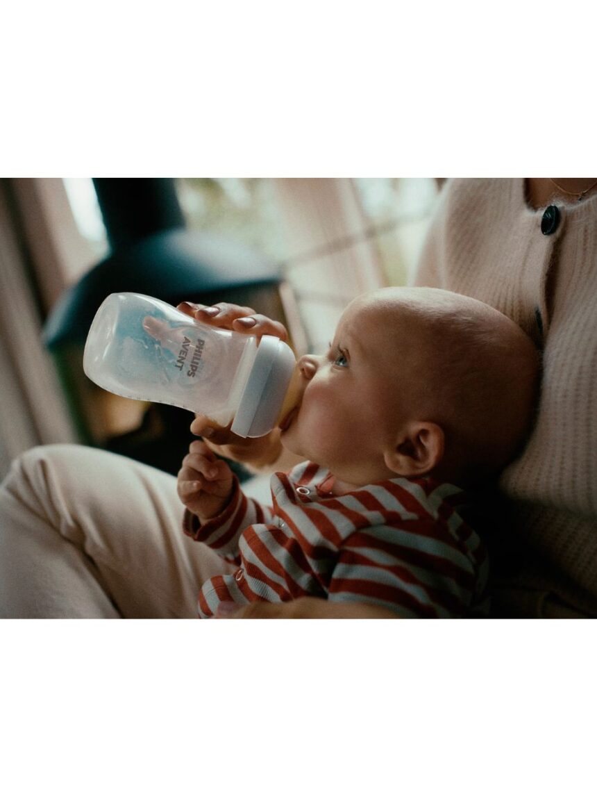 Philips avent πλαστικό μπιμπερό natural response με airfree valve 260ml 3-6m scy673/01 - 