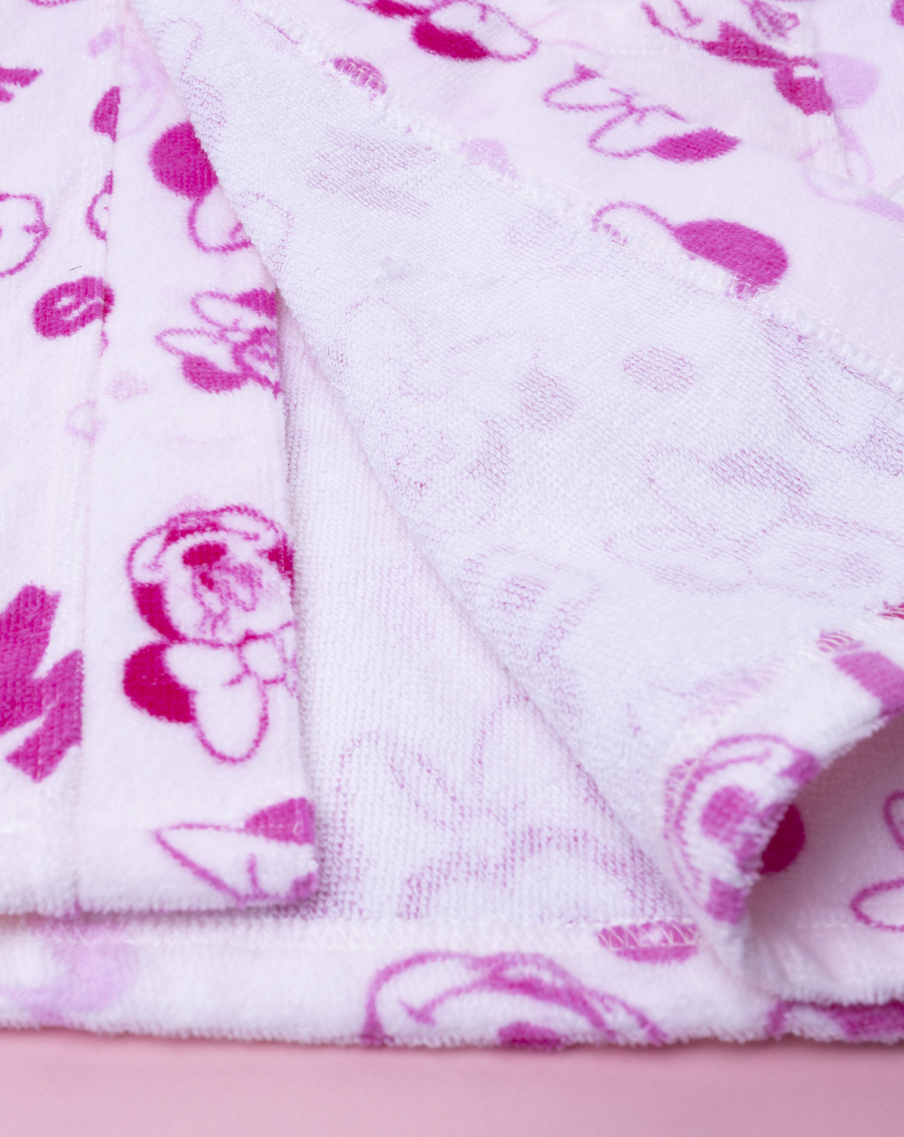 παιδικό μπουρνούζι σενίλ λευκό minnie για κορίτσι - Prénatal