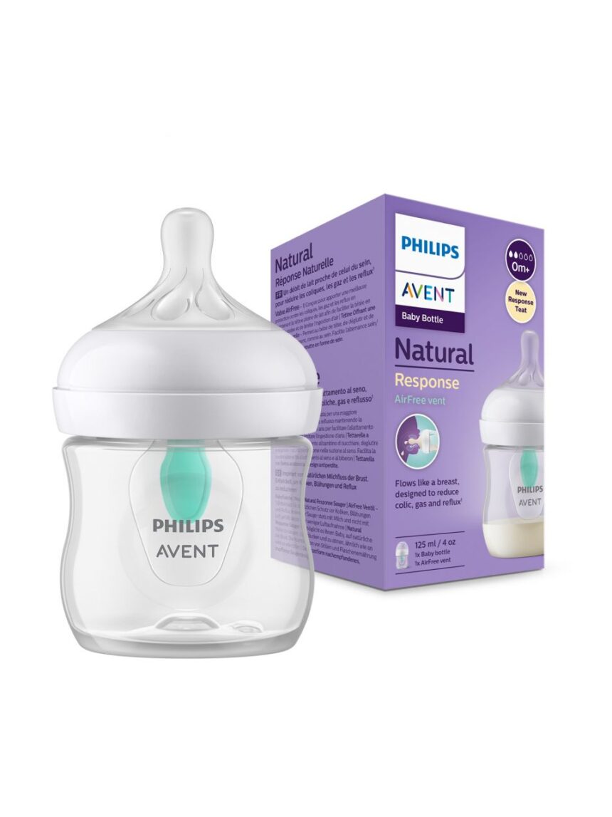 Philips avent πλαστικό μπιμπερό natural response με airfree vent 125ml 0m+ scy670/01 - Philips Avent