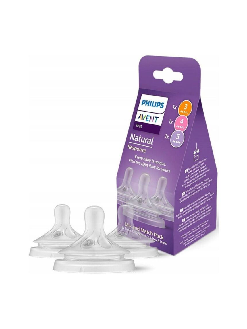 Philips avent natural response σετ θηλές mix & match 3τμχ 1m+ scy960/03 - Philips Avent