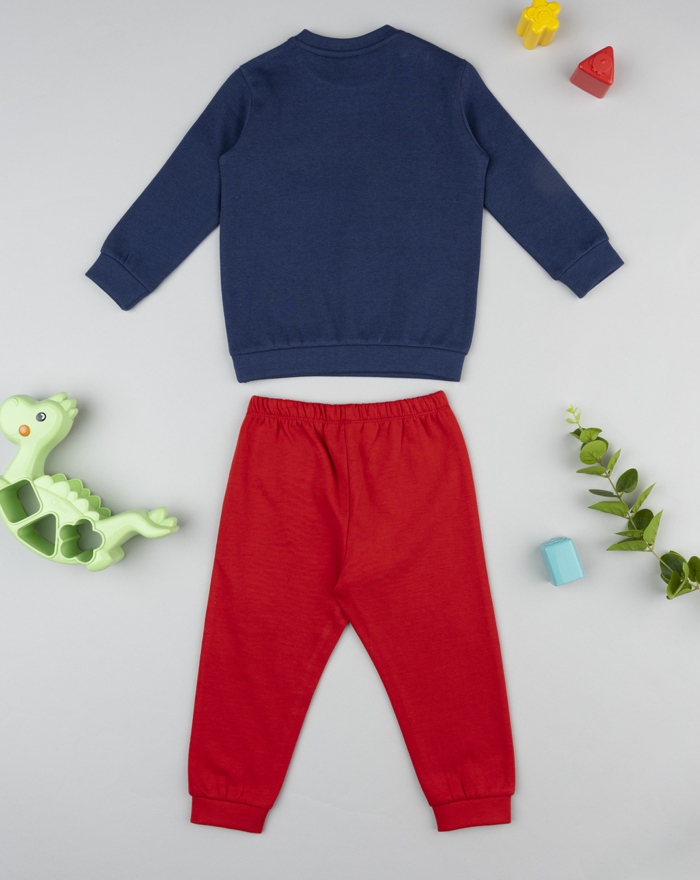 βρεφική πιτζάμα μπλε/κόκκινη little dino για αγόρι - Prénatal