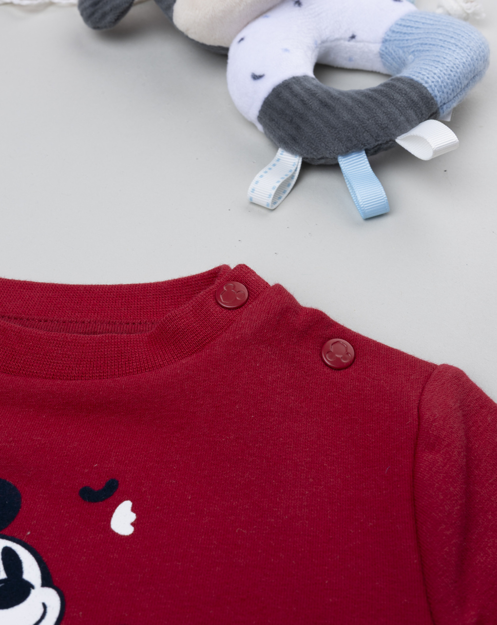 βρεφική μπλούζα φούτερ μπορντώ mickey για αγόρι - Prénatal