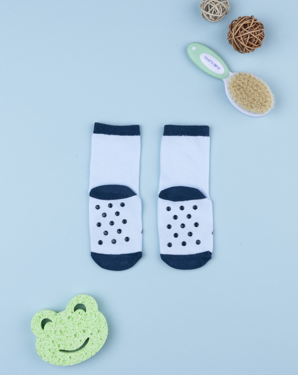 βρεφικές αντιολισθητικές κάλτσες με ζωάκια για αγόρι - Prénatal