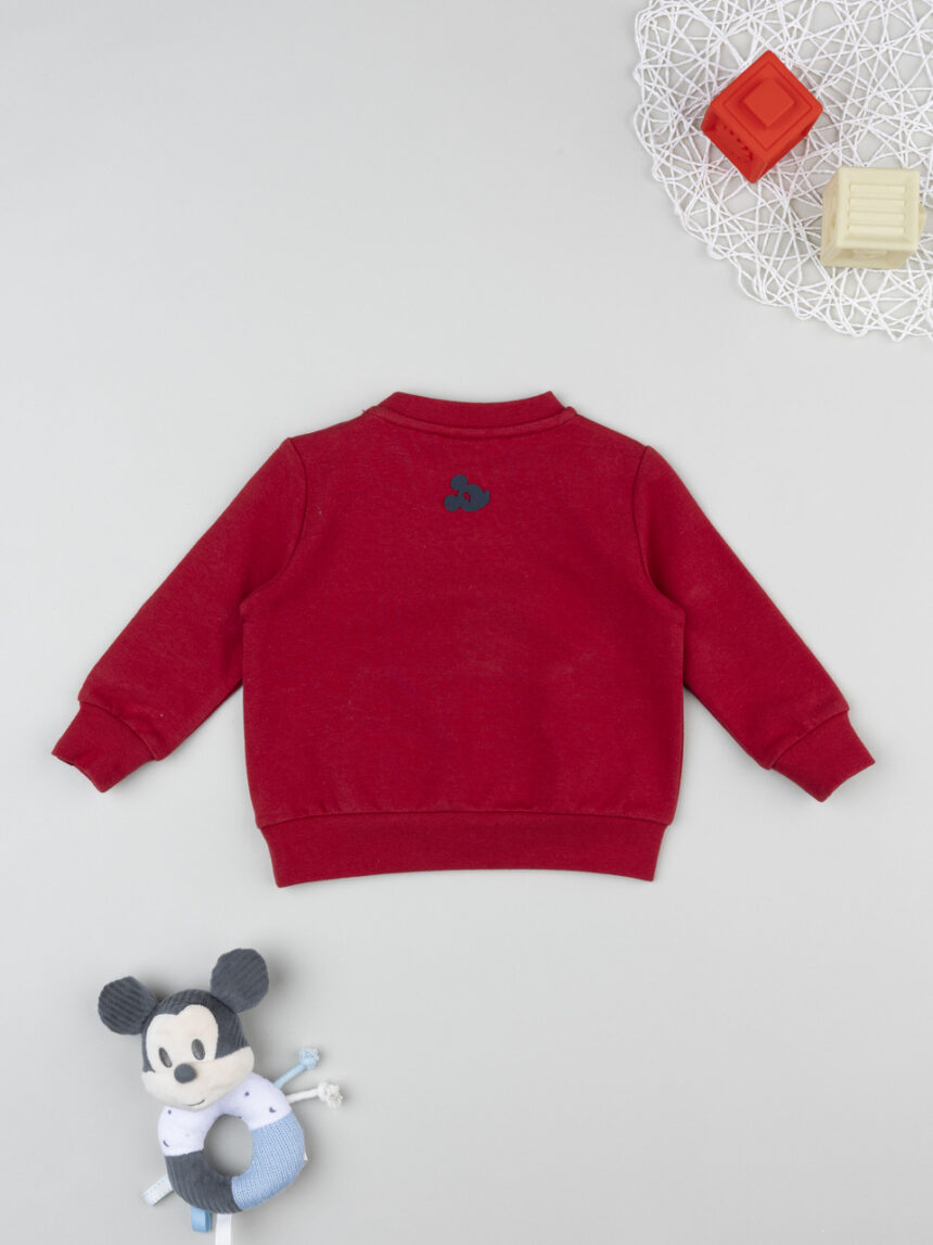 βρεφική μπλούζα φούτερ μπορντώ mickey για αγόρι - Prénatal