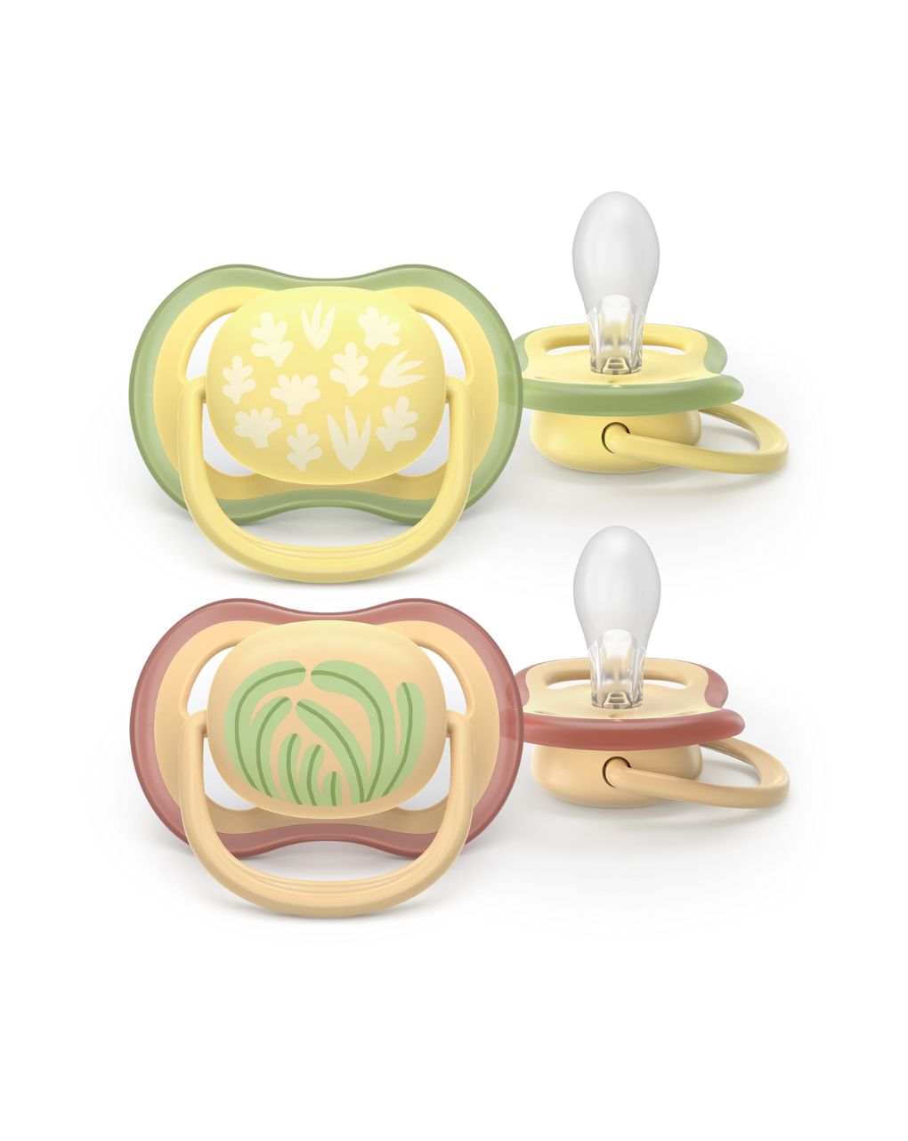 Philips avent ultra air πιπίλες σιλικόνης 2τμχ 0-6m yellow/orange leaves scf087/08 - Philips Avent